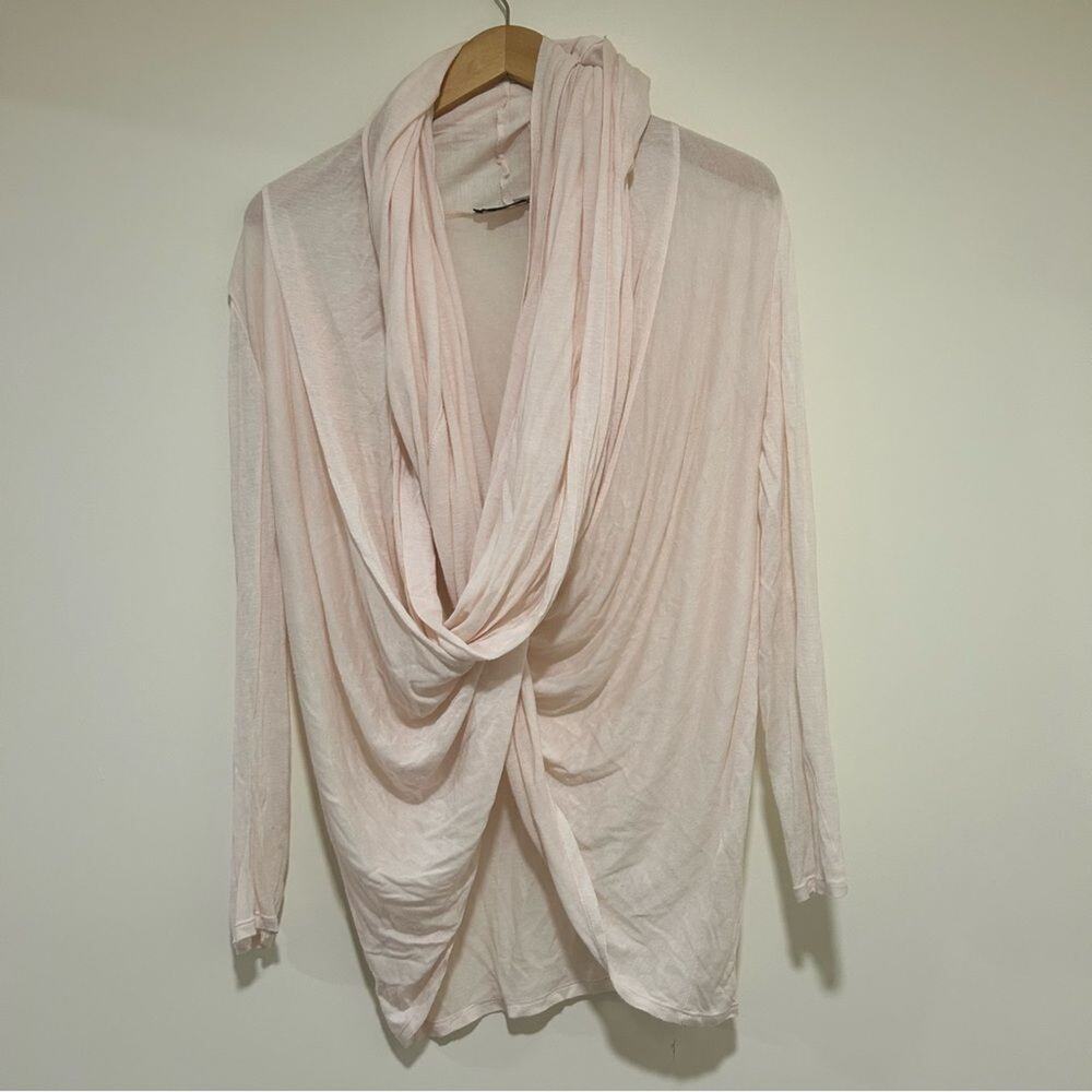 Alice + Olivia Draped Wrap Light Pink Cardigan - Size XS